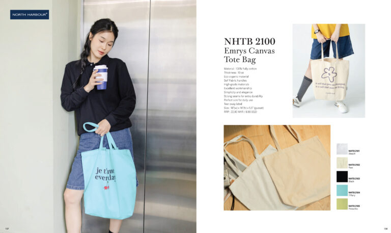 NORTH HARBOUR - NHTB2100 EMRYS CANVAS TOTE BAG (10OZ)