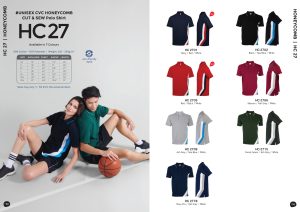 OREN - HC 27 UNISEX CVC HONEYCOMB CUT & SEW POLO SHIRT (220-230GSM)