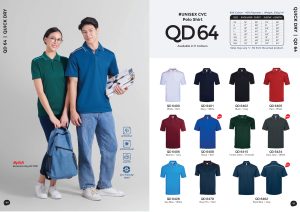 OREN - QD 64 UNISEX CVC POLO SHIRT (200GSM)
