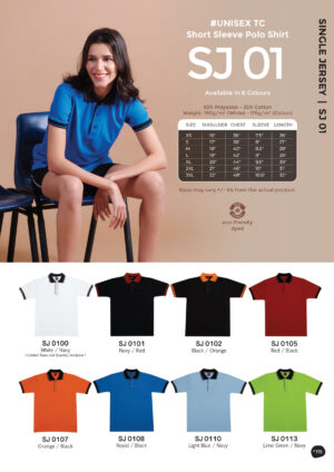 OREN - SJ 01 UNISEX TC SHORT SLEEVE POLO SHIRT(175GSM