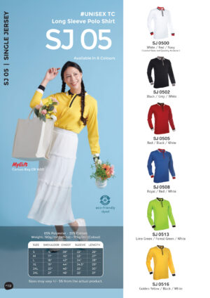 OREN - SJ 05 UNISEX TC LONG SLEEVE POLO SHIRT(175GSM)