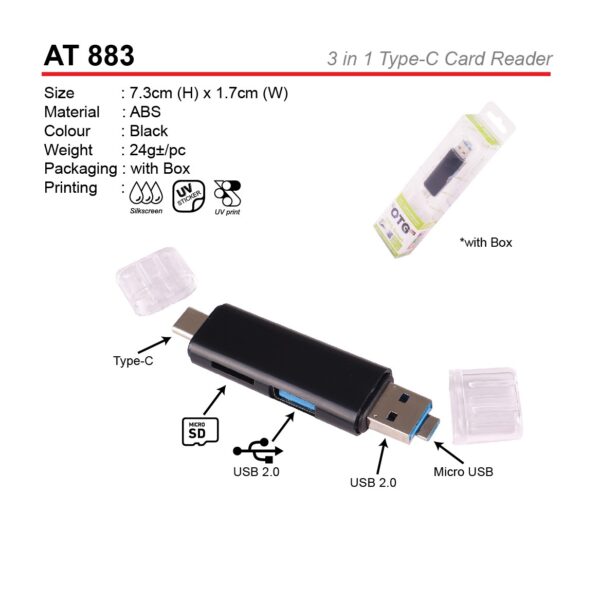 AD AT 883 3 IN 1 TYPE-C CARD READER