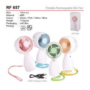 AD RF 657 PORTABLE RECHARGEABLE MINI FAN