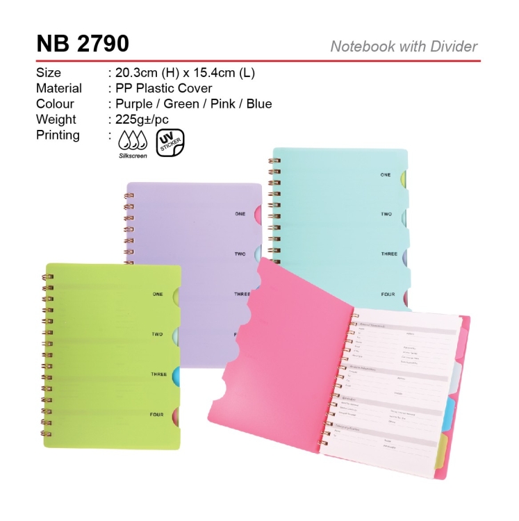 NB 2790 Notebook with Divider