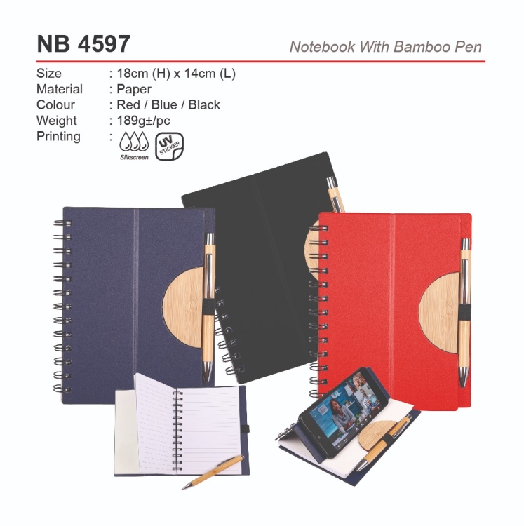 NB 4597 Notebook With Bamboo Pen