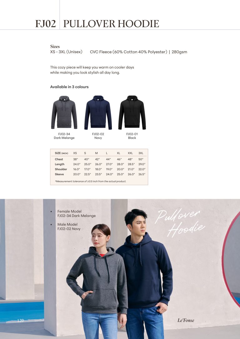 FJ02 (2025) LE'FONSE - FJ02 FLEECE JACKET (280GSM)