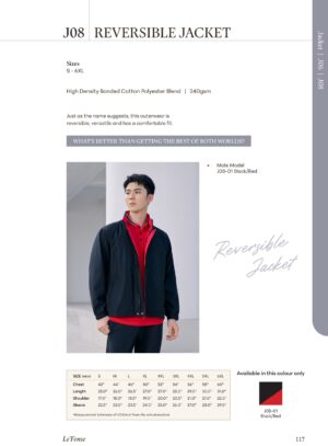 LE'FONSE - J08 REVERSIBLE JACKET 240GSM