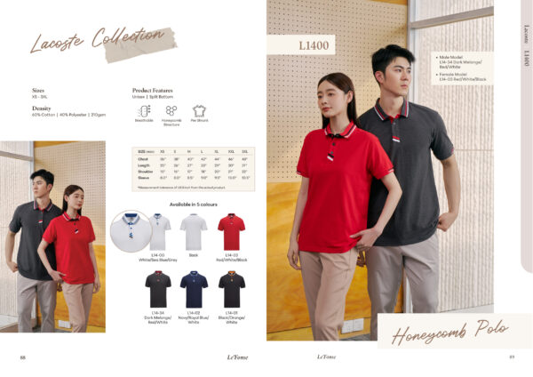 Le'fonse - L1400 Honeycomb Polo (210gsm)