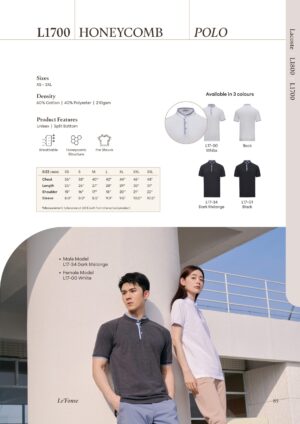 LE'FONSE - L1700 HONEYCOMB POLO (210GSM)