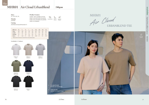 Le'fonse - MHR01 Air Cloud UrbanBlend Tee 240gsm