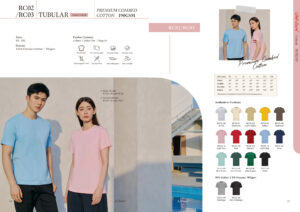 LE'FONSE RC02/03 - TUBULAR ROUND PREMIUM COMBED COTTON 190GSM