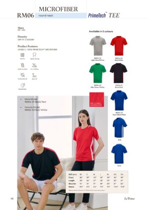 LE'FONSE - RM06 MICROFIBER ROUND NECK 160GSM