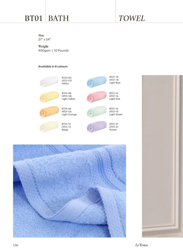 LE'FONSE - BT01 BATH TOWEL 400GSM