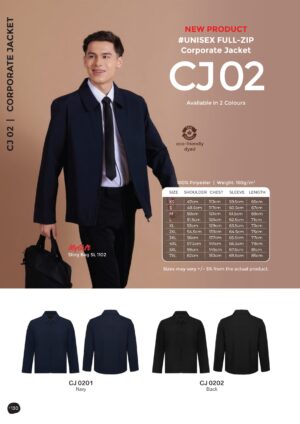 OREN - CJ 02 UNISEX FULL-ZIP CORPORATE JACKET 100% POLYESTER 160GSM
