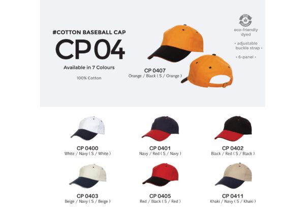 OREN - CP 04 COTTON BASEBALL CAP