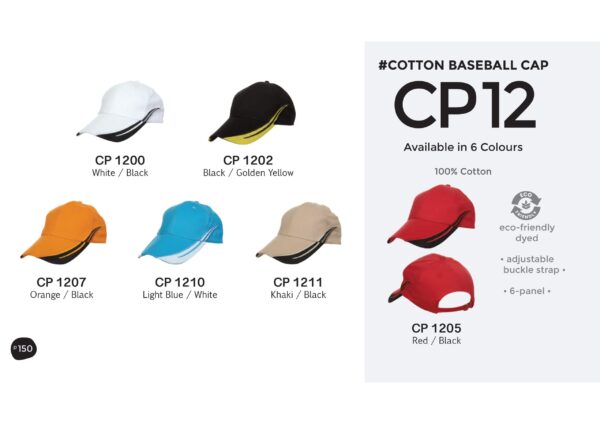 OREN - CP 12 COTTON BASEBALL CAP