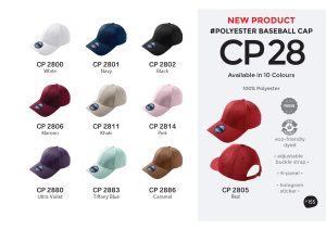 OREN - CP 28 POLYESTER BASEBALL CAP (NEW)