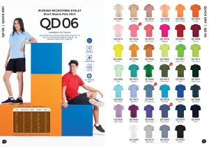 OREN - QD 06 UNISEX MICROFIBER EYELET SHORT SLEEVE POLO SHIRT 160GSM