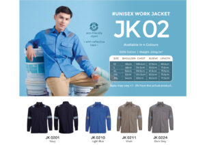 OREN -JK 02 UNISEX WORK JACKET (200GSM)