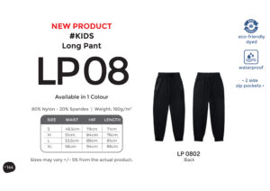OREN - LP 08 KIDS LONG PANT (160GSM) NEW