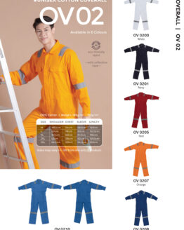 OREN - OV 02 UNISEX COTTON COVERALL