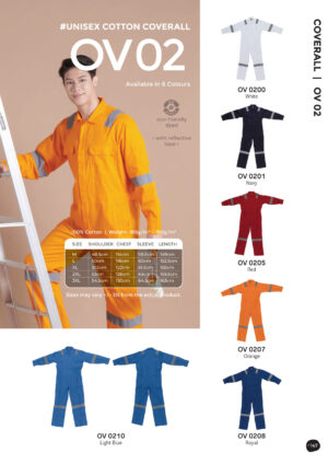 OREN - OV 02 UNISEX COTTON COVERALL