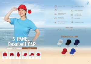 ULTIFRESH - BCP07 5 PANEL BASEBALL CAP