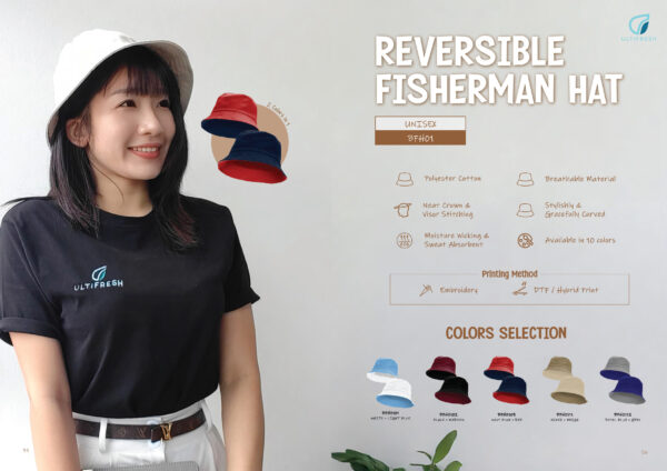 ULTIFRESH - BHF01 REVERSIBLE FISHERMAN HAT