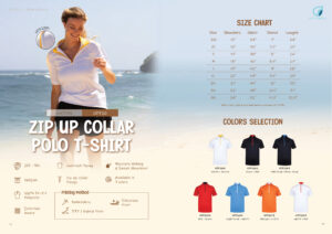 ULTIFRESH - UDF20 ZIP UP COLLAR POLO T-SHIRT (UNISEX) 160GSM