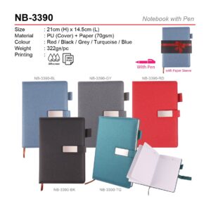 AD NB-3390 Notebook With Pen